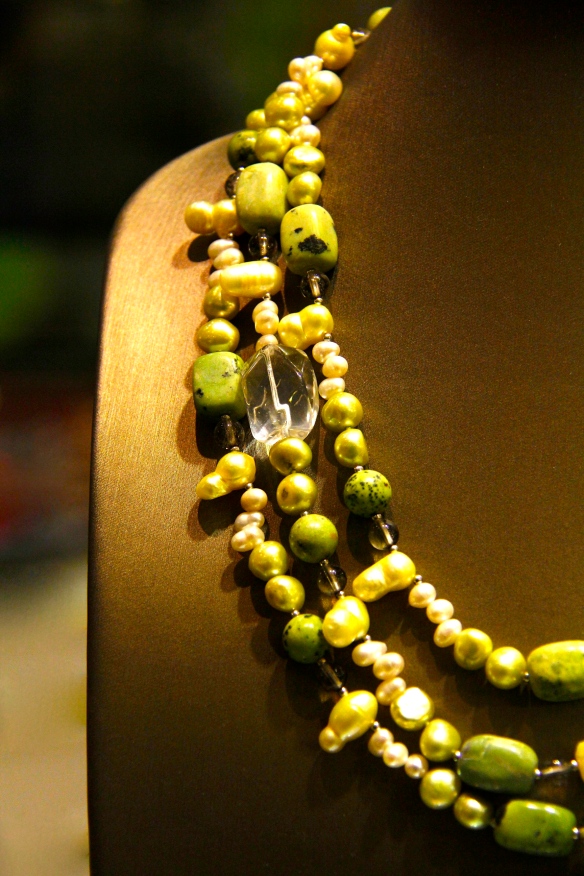 Green Peridot with Yellow Citrine, Fresh Water Pearls & Mother of Pearls new2